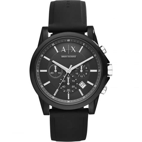 armani exchange reloj negro correa de plastico|emporio armani exchange watches.